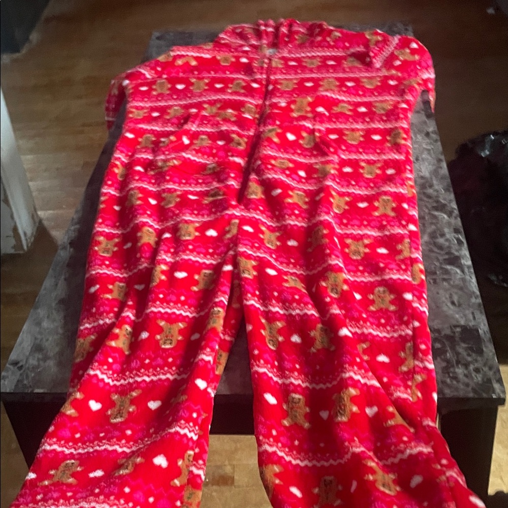 Red Teddy Bear Onesie Pajamas